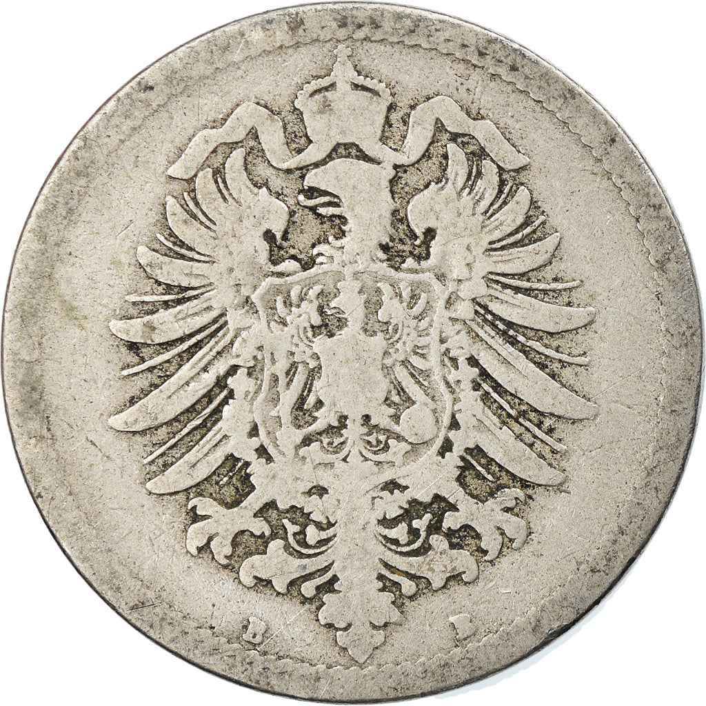 Coin, GERMANY - EMPIRE, Wilhelm I, 10 Pfennig, 1876, Frankfurt, VF(20-25)