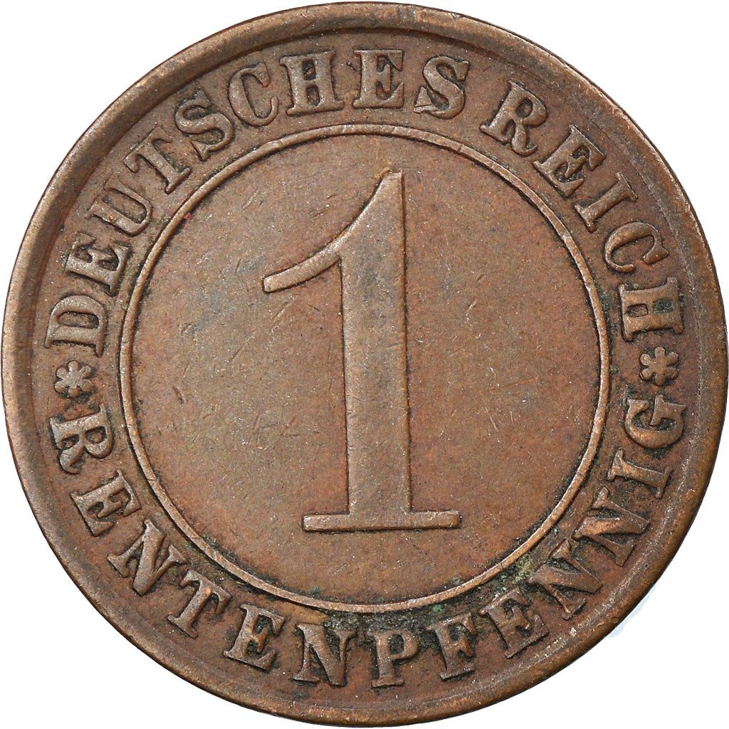 Moneta, GERMANIA, REPUBBLICA DI WEIMAR, Rentenpfennig, 1924, Muldenhütten, BB
