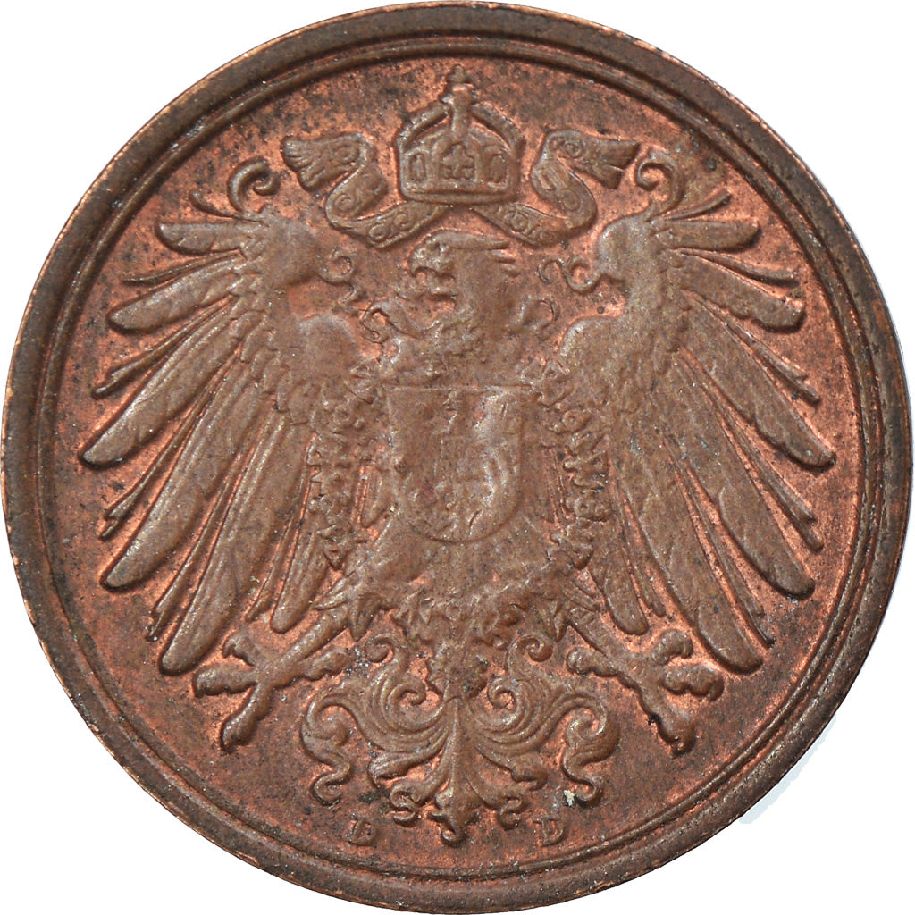Coin, GERMANY - EMPIRE, Wilhelm II, Pfennig, 1901, Munich, EF(40-45), Copper