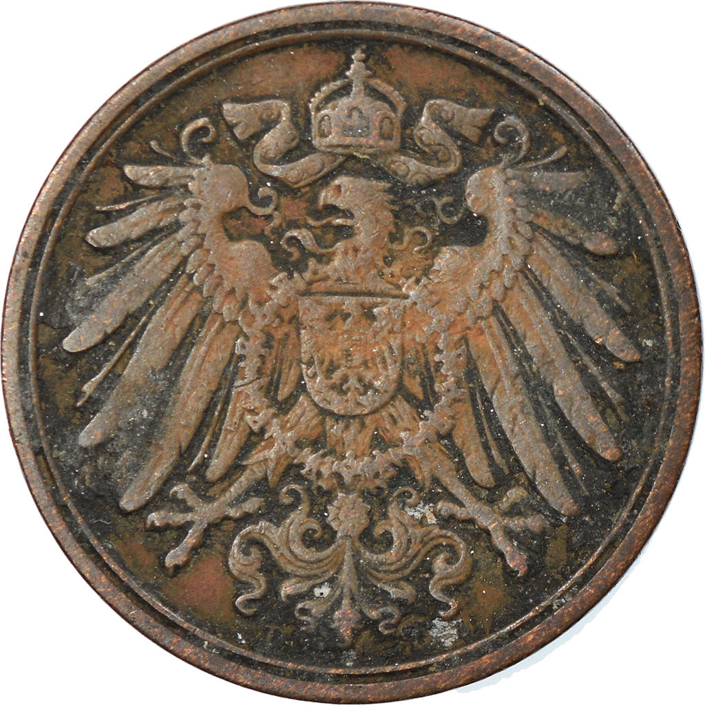 Moeda, ALEMANHA - IMPÉRIO, Wilhelm II, Pfennig, 1908, Berlin, VF(30-35), Cobre