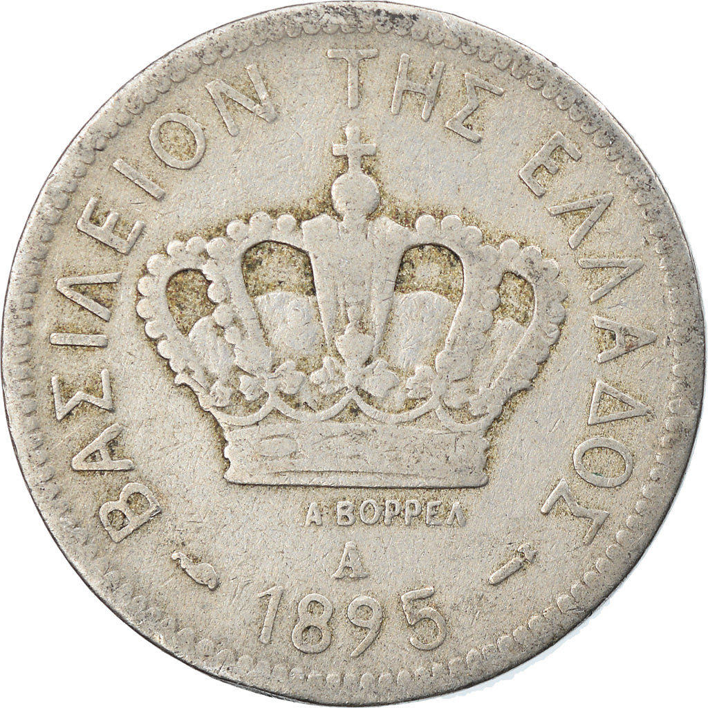 Coin, Greece, George I, 20 Lepta, 1895, Athens, EF(40-45), Copper-nickel, KM:57