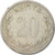 Moneta, Grecja, George I, 20 Lepta, 1895, Athens, EF(40-45), Miedź-Nikiel