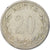 Moneta, Grecia, George I, 20 Lepta, 1895, Athens, BB, Rame-nichel, KM:57