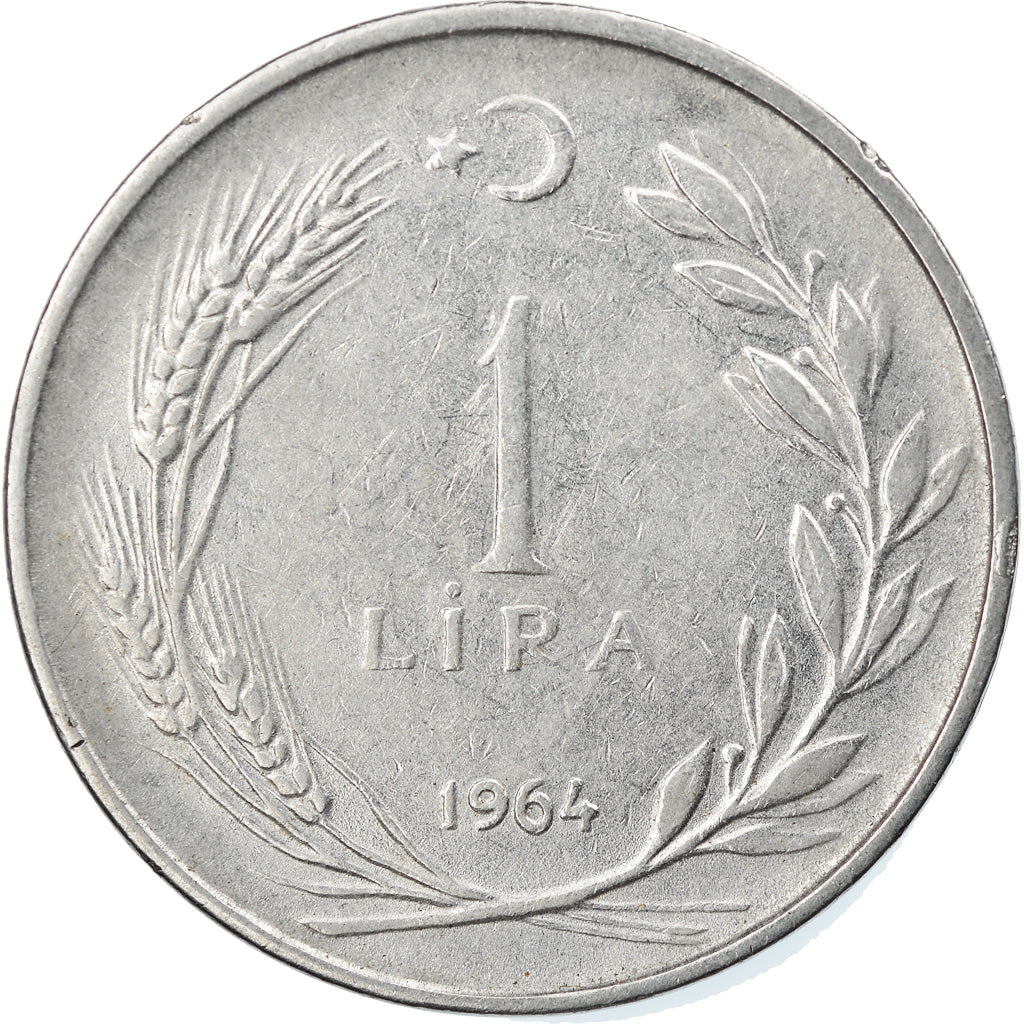 Moneta, Turchia, Lira, 1964, BB, Acciaio inossidabile, KM:889a.1