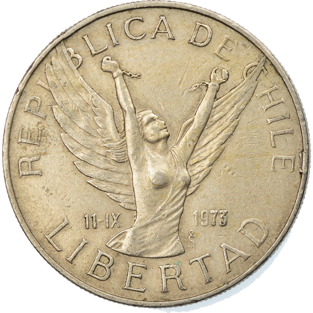 Coin, Chile, 5 Pesos, 1977, EF(40-45), Copper-nickel, KM:209