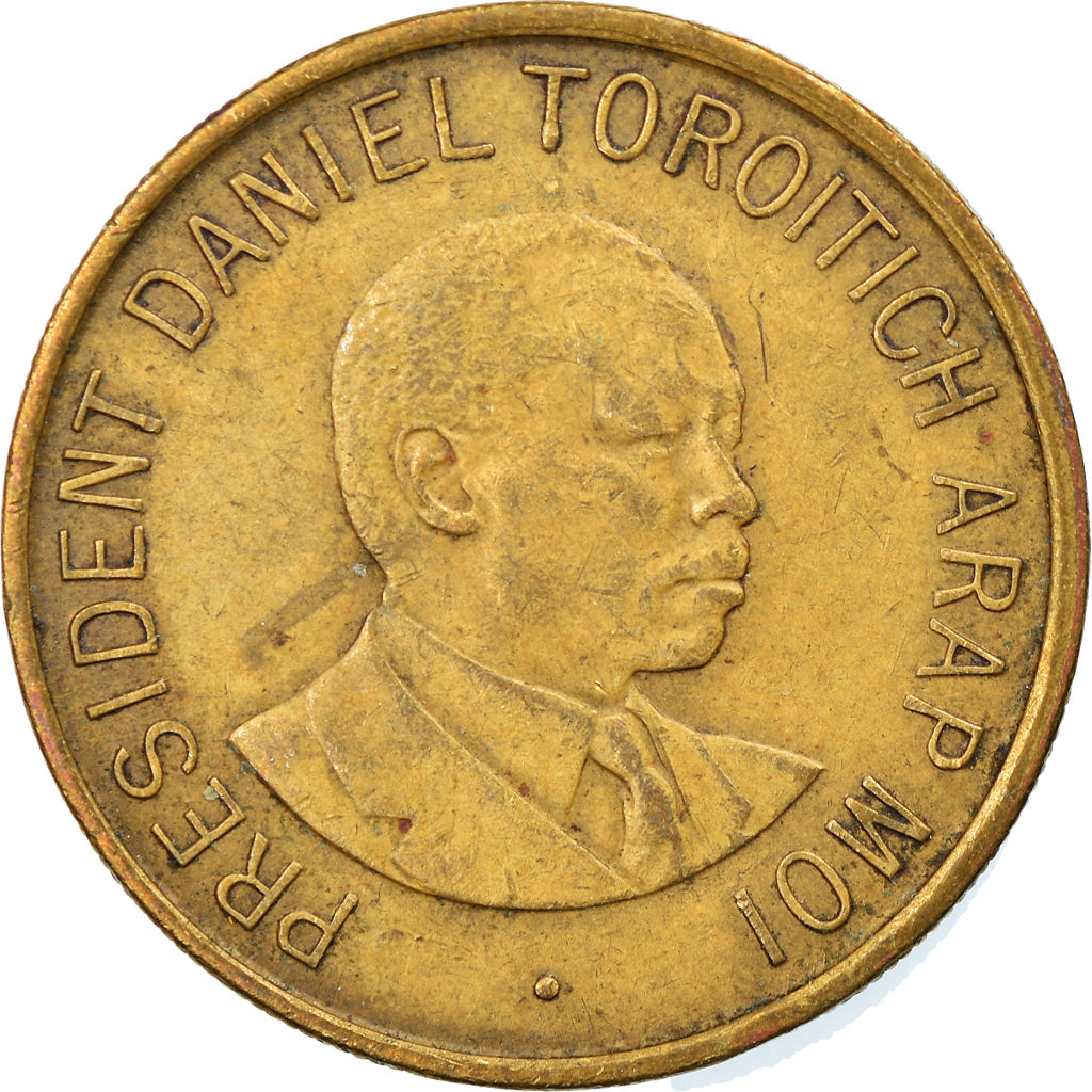 Moeda, Quénia, Shilling, 1997, EF(40-45), Aço Cromado a Latão, KM:29