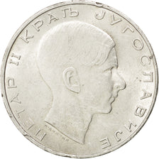 YUGOSLAVIA, 50 Dinara, 1938, KM #24, AU(55-58), Silver, 31, 14.99