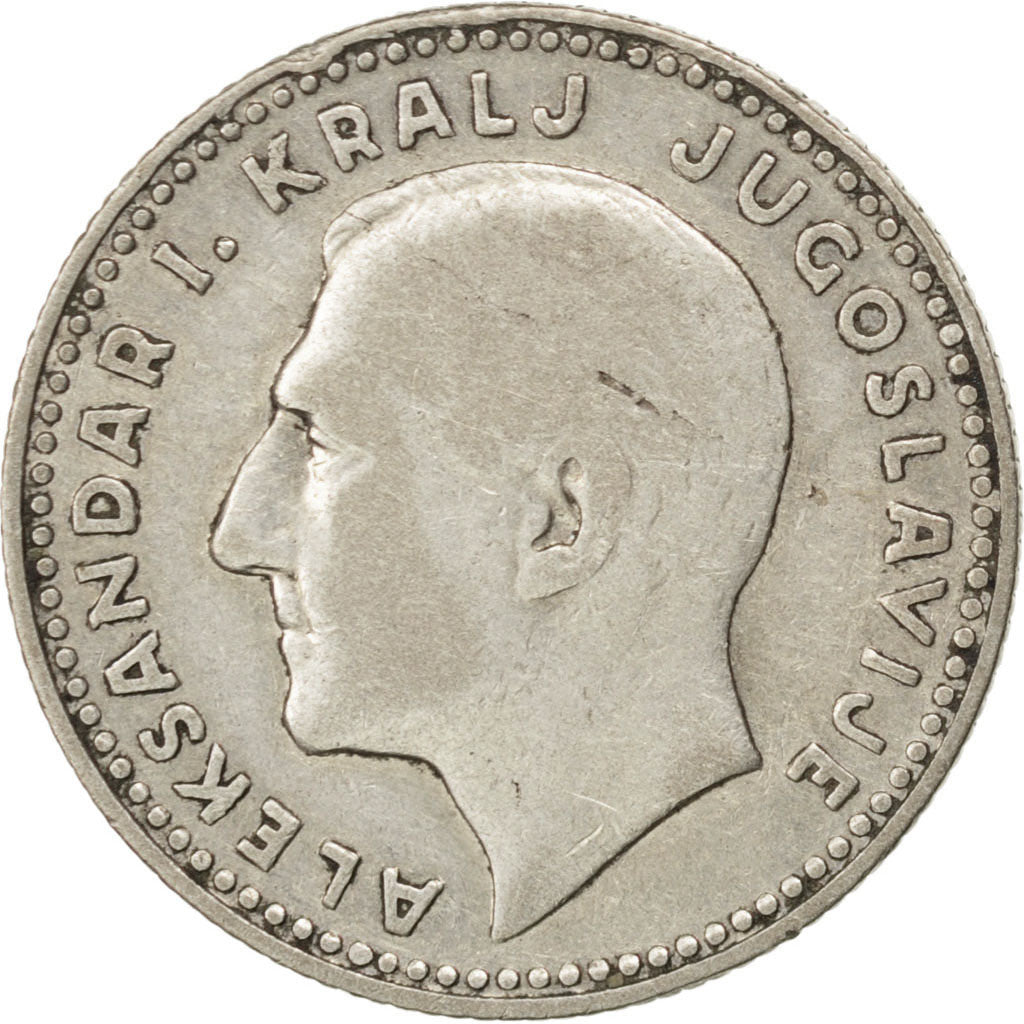 Coin, Yugoslavia, Alexander I, 10 Dinara, 1931, Paris, EF(40-45), Silver, KM:10