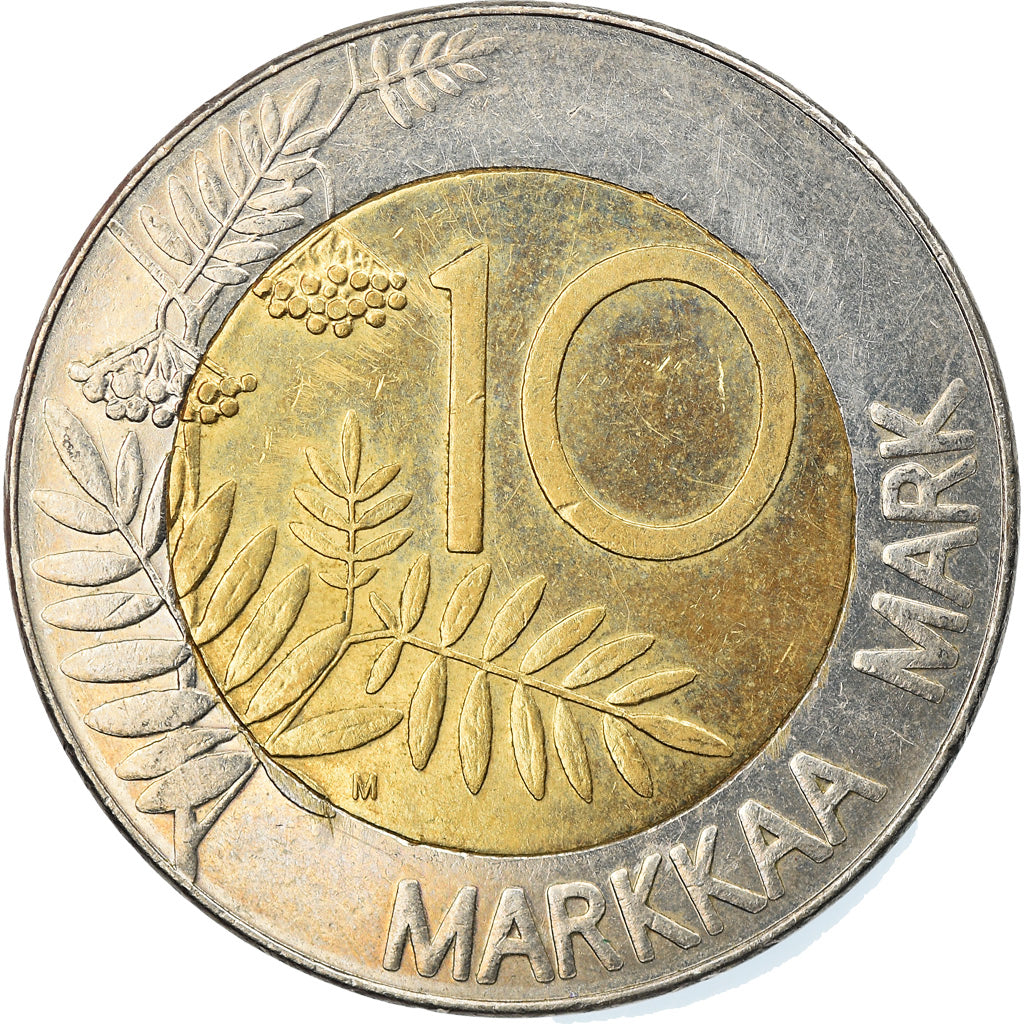 Coin, Finland, 10 Markkaa, 1996, EF(40-45), Bi-Metallic, KM:77