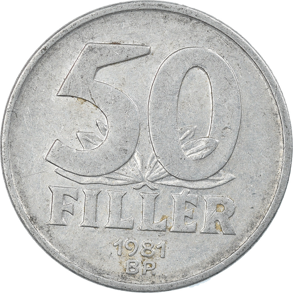Münze, Ungarn, 50 Fillér, 1981, Budapest, SS, Aluminium, KM:574