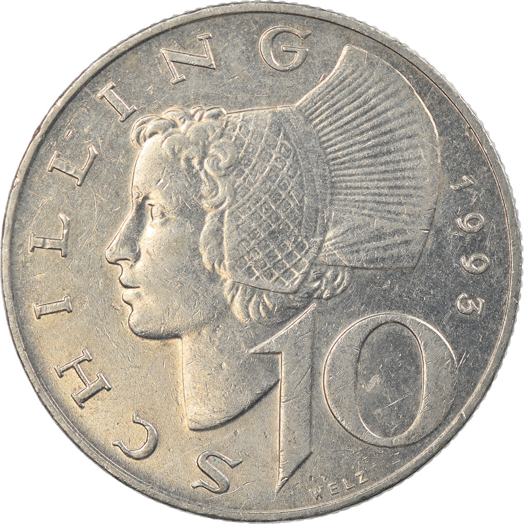 Moneda, Austria, 10 Schilling, 1993, MBC, Cobre - níquel chapado en níquel