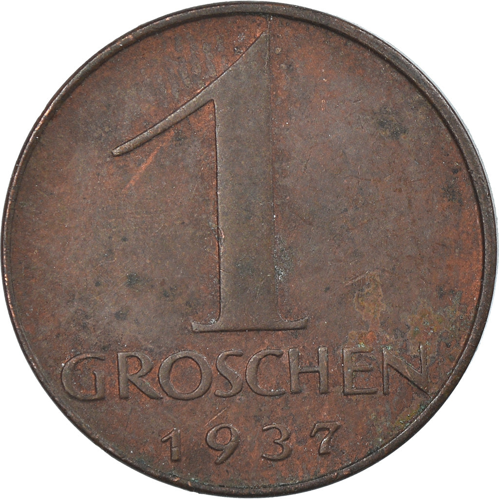 Coin, Austria, Groschen, 1937, EF(40-45), Bronze, KM:2836
