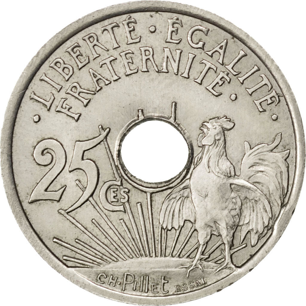 Coin, France, 25 Centimes, 1913, MS(63), Nickel, Gadoury:73.2