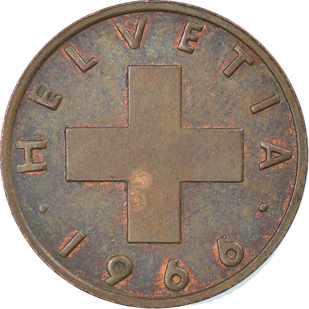 Monnaie, Suisse, 2 Rappen, 1966, Bern, TTB, Bronze, KM:47