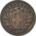 Coin, Switzerland, 2 Rappen, 1898, Bern, EF(40-45), Bronze, KM:4.2