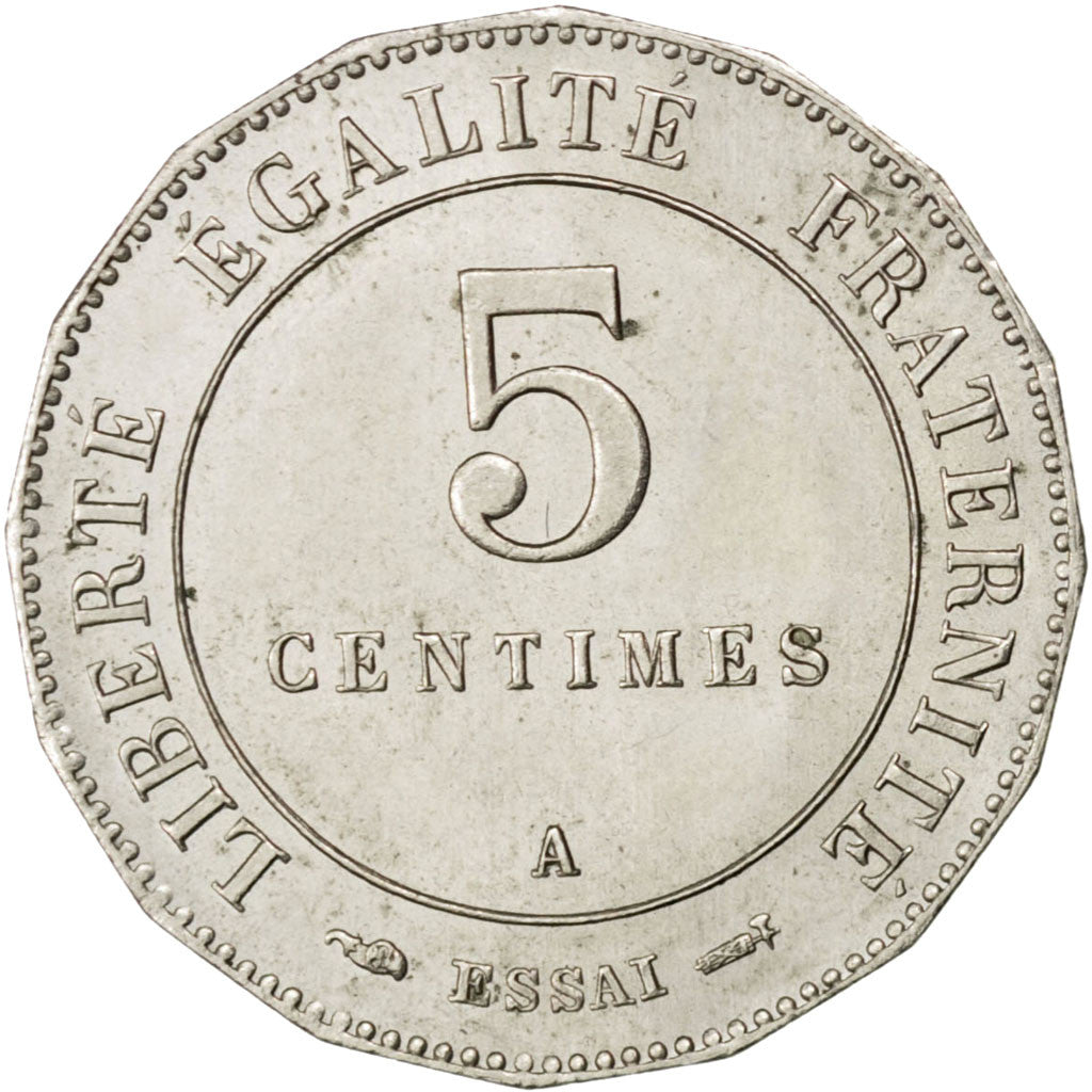 Coin, France, 5 Centimes, 1887, Paris, MS(63), Maillechort, Gadoury:13.4
