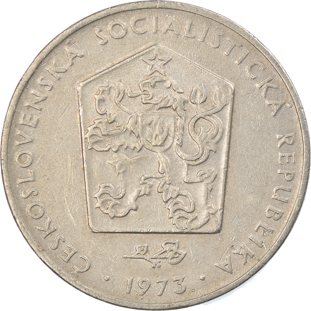 Coin, Czechoslovakia, 2 Koruny, 1973, EF(40-45), Copper-nickel, KM:75