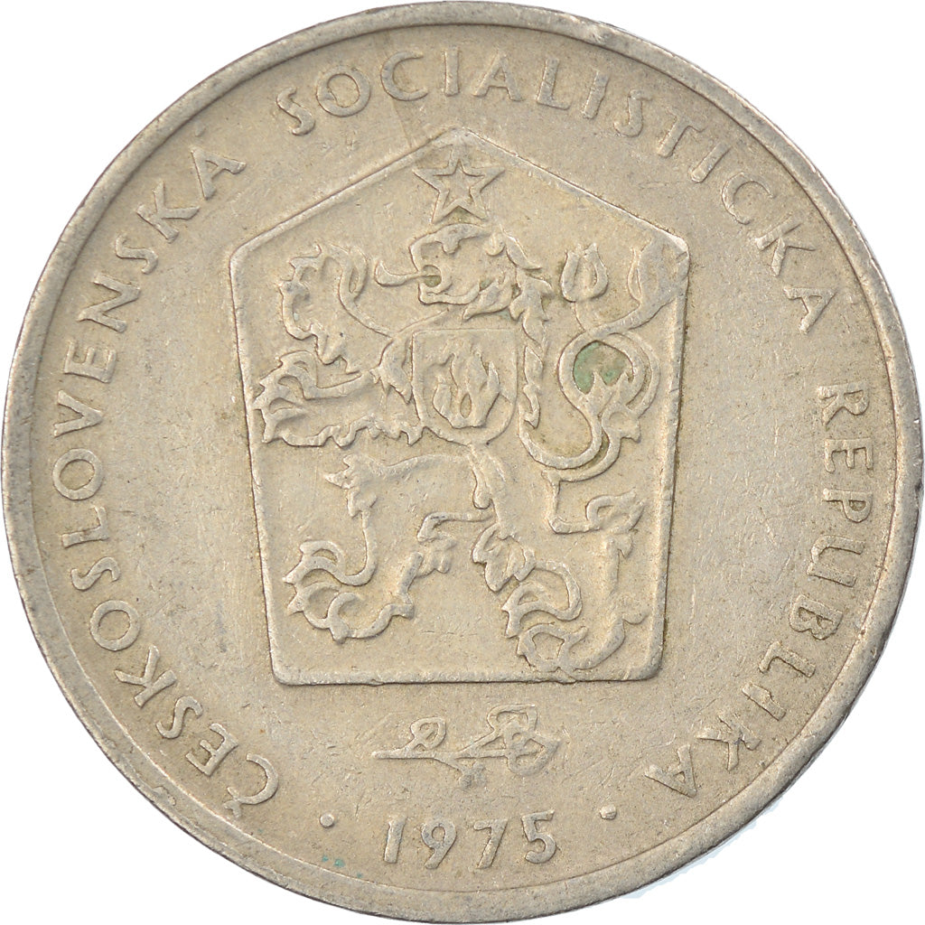 Coin, Czechoslovakia, 2 Koruny, 1975, EF(40-45), Copper-nickel, KM:75