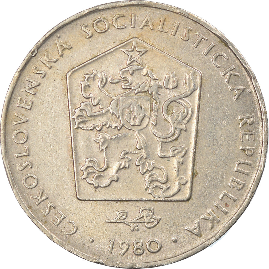 Coin, Czechoslovakia, 2 Koruny, 1980, EF(40-45), Copper-nickel, KM:75
