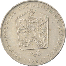 Coin, Czechoslovakia, 2 Koruny, 1981, EF(40-45), Copper-nickel, KM:75