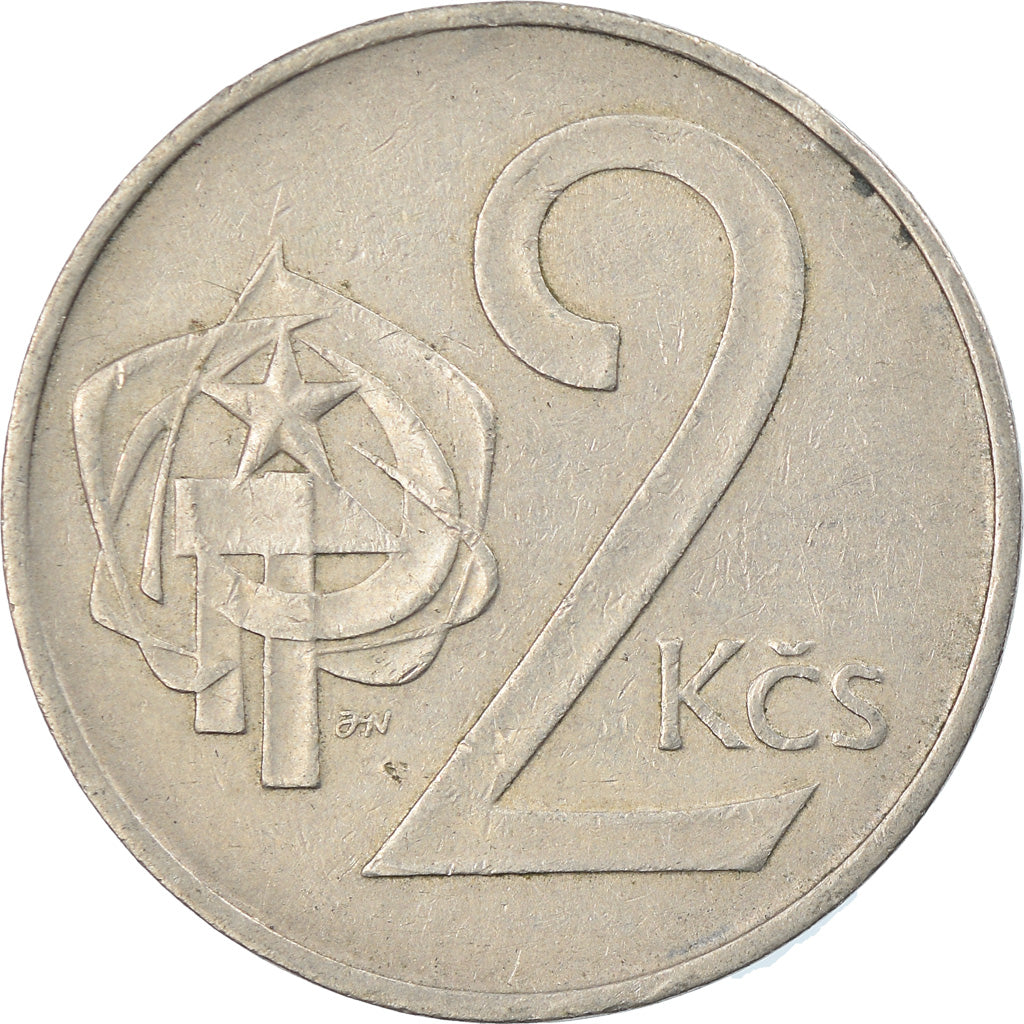 Coin, Czechoslovakia, 2 Koruny, 1981, EF(40-45), Copper-nickel, KM:75