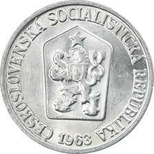 Coin, Czechoslovakia, Haler, 1963, EF(40-45), Aluminum, KM:51