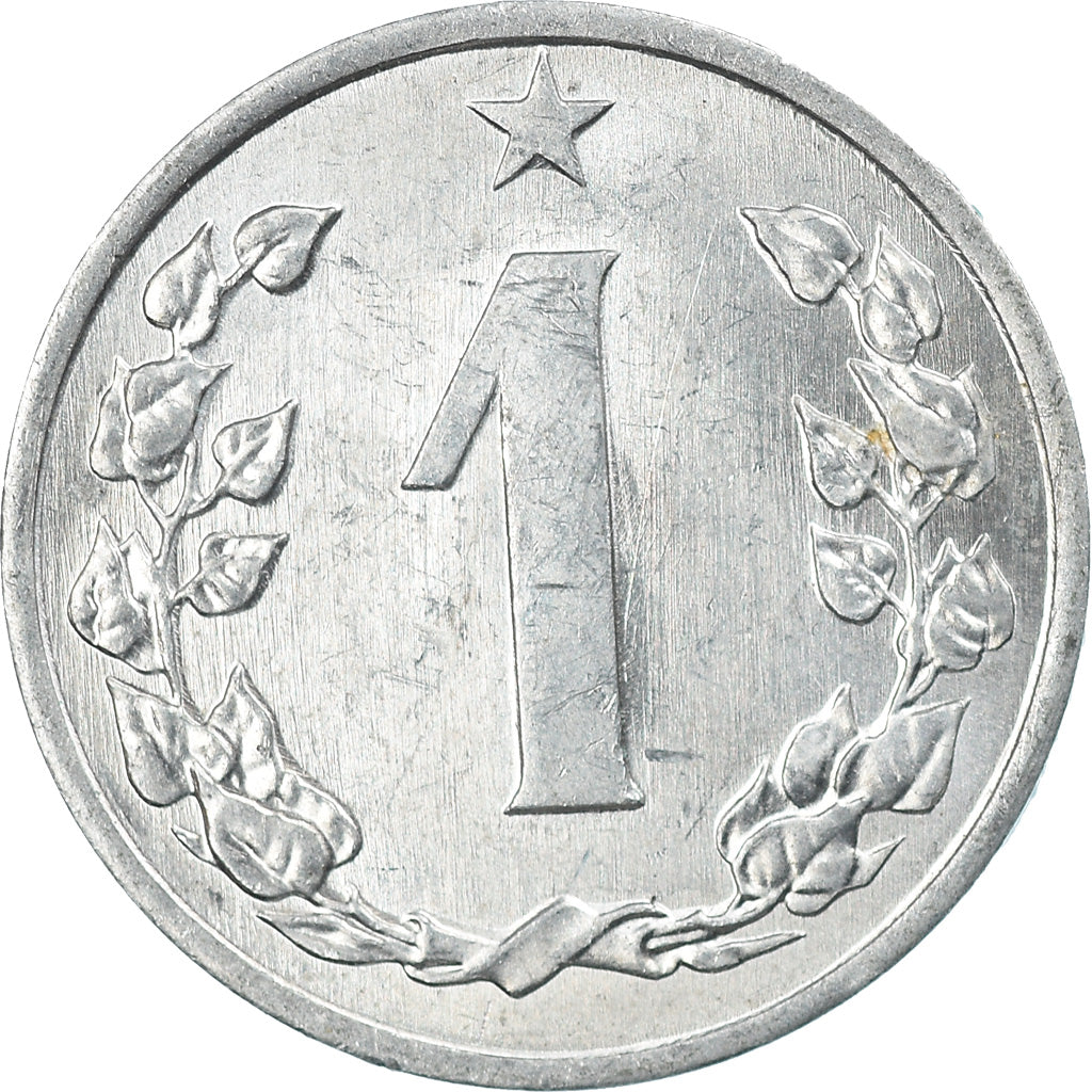 Coin, Czechoslovakia, Haler, 1963, EF(40-45), Aluminum, KM:51