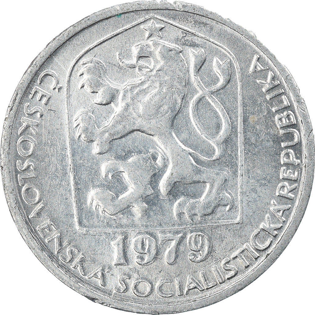 Coin, Czechoslovakia, 5 Haleru, 1979, EF(40-45), Aluminum, KM:86