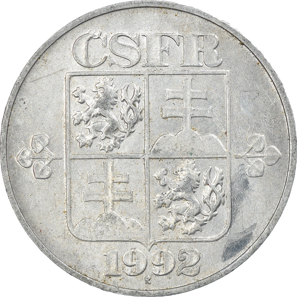Coin, Czechoslovakia, 10 Haleru, 1992, EF(40-45), Aluminum, KM:146