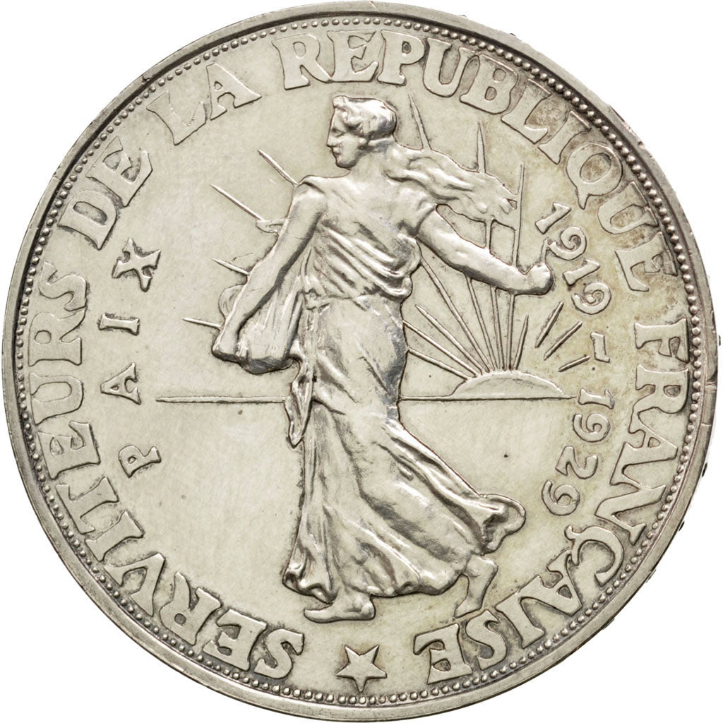 FRANCE, 20 Francs, 1929, AU(55-58), Silver, Gadoury #254.1, 19.64