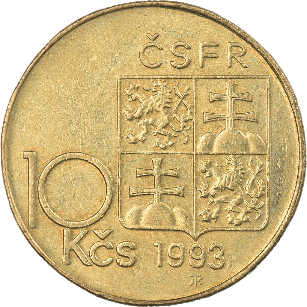 Monnaie, Tchécoslovaquie, 10 Korun, 1993, TTB, Nickel-Bronze, KM:139.1
