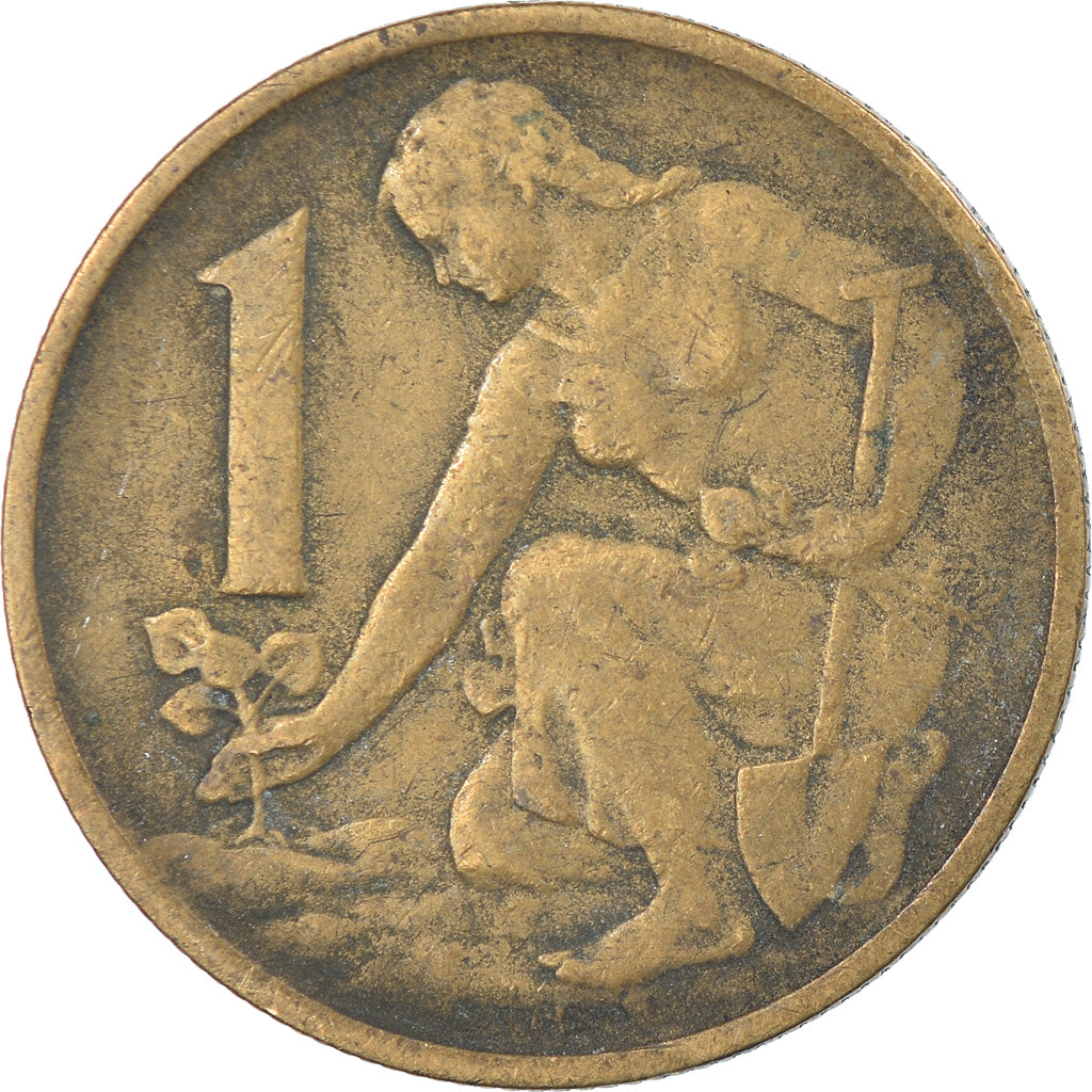 Münze, Tschechoslowakei, Koruna, 1962, SS, Aluminum-Bronze, KM:50