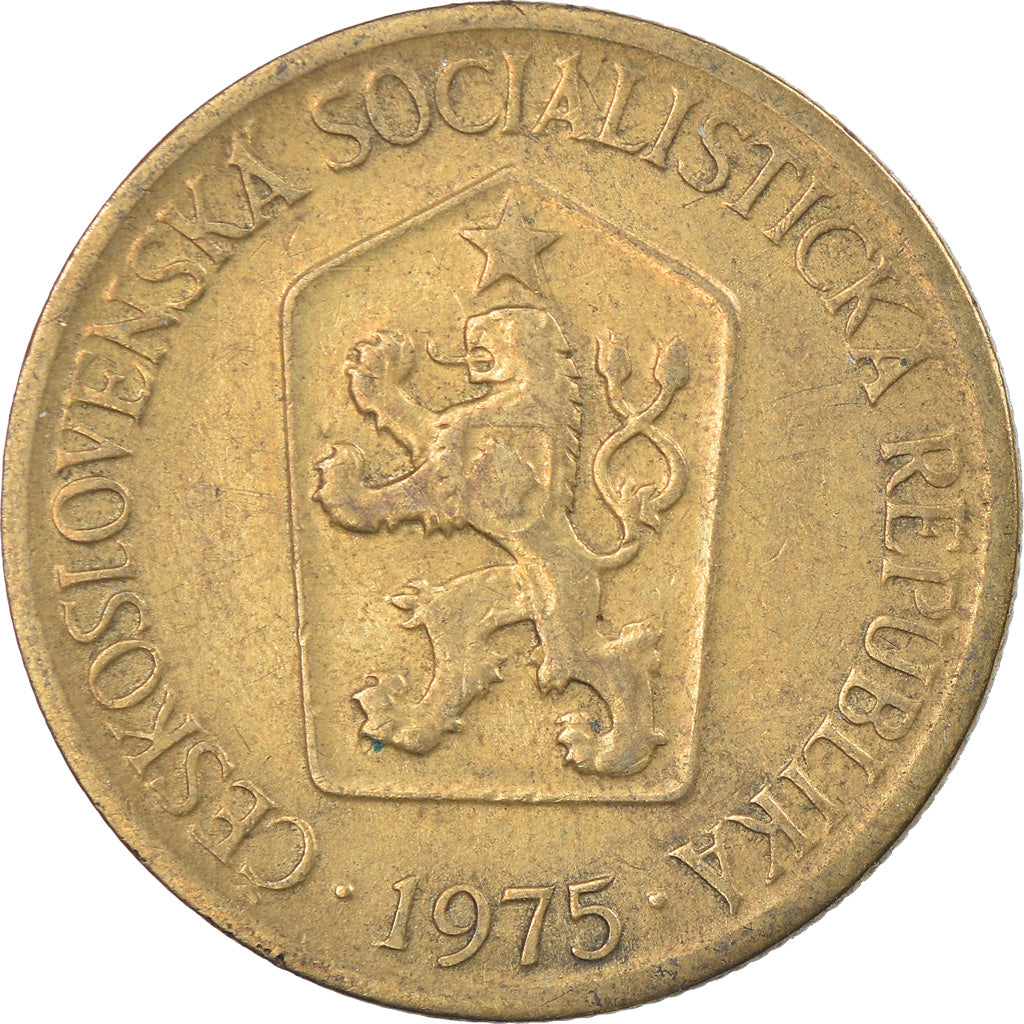 Coin, Czechoslovakia, Koruna, 1975, EF(40-45), Aluminum-Bronze, KM:50