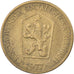 Münze, Tschechoslowakei, Koruna, 1977, SS, Aluminum-Bronze, KM:50
