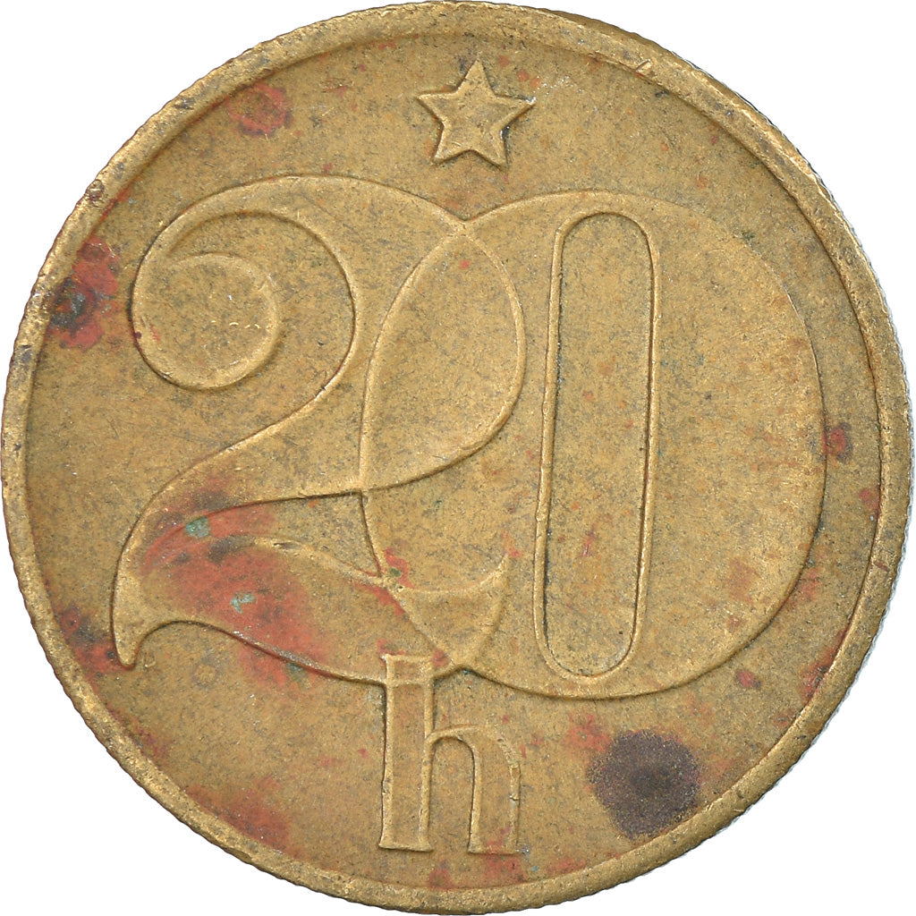 Monnaie, Tchécoslovaquie, 20 Haleru, 1975, TTB, Nickel-brass, KM:74