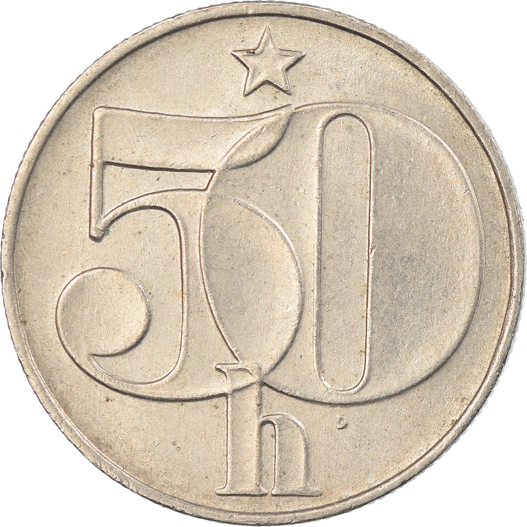 Monnaie, Tchécoslovaquie, 50 Haleru, 1990, TTB, Copper-nickel, KM:89