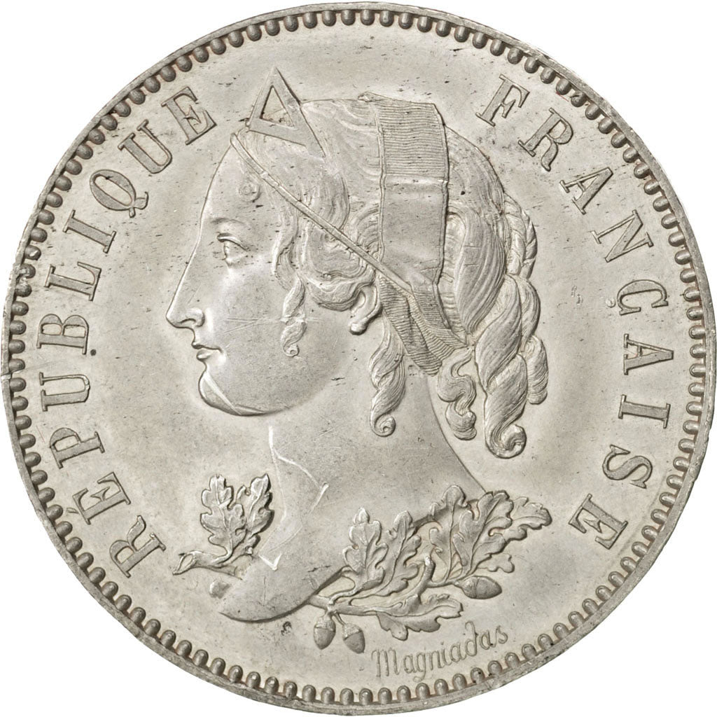 IIème République, Essai de Concours de 5 Francs par Magniadas, 1848, Gadoury 701