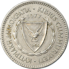 Coin, Cyprus, 50 Mils, 1977, EF(40-45), Copper-nickel, KM:41