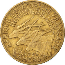 Coin, Cameroon, 5 Francs, 1958, EF(40-45), Aluminum-Bronze, KM:10