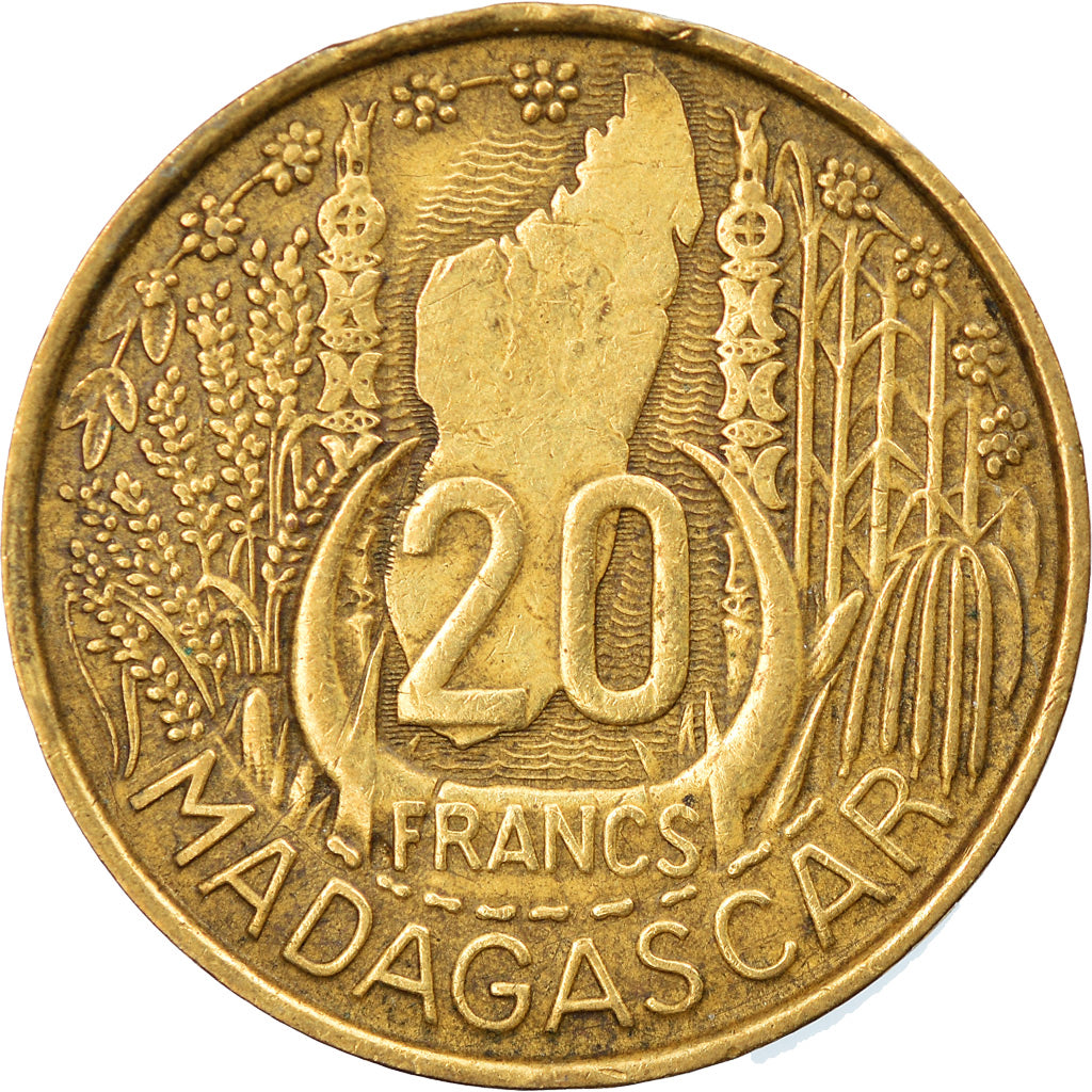 Monnaie, Madagascar, 20 Francs, 1953, Paris, TTB, Aluminum-Bronze, KM:7