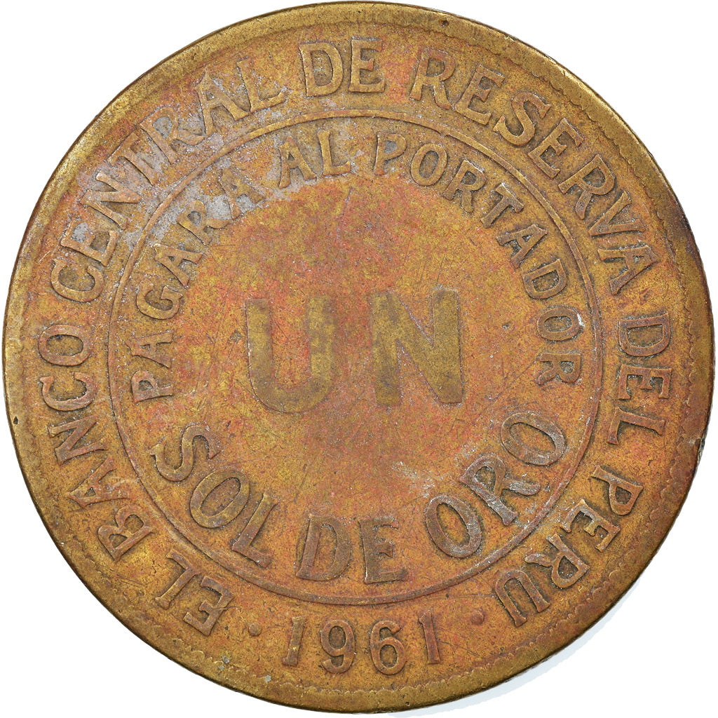 Moneta, Perù, Sol, 1961, BB, Ottone, KM:222