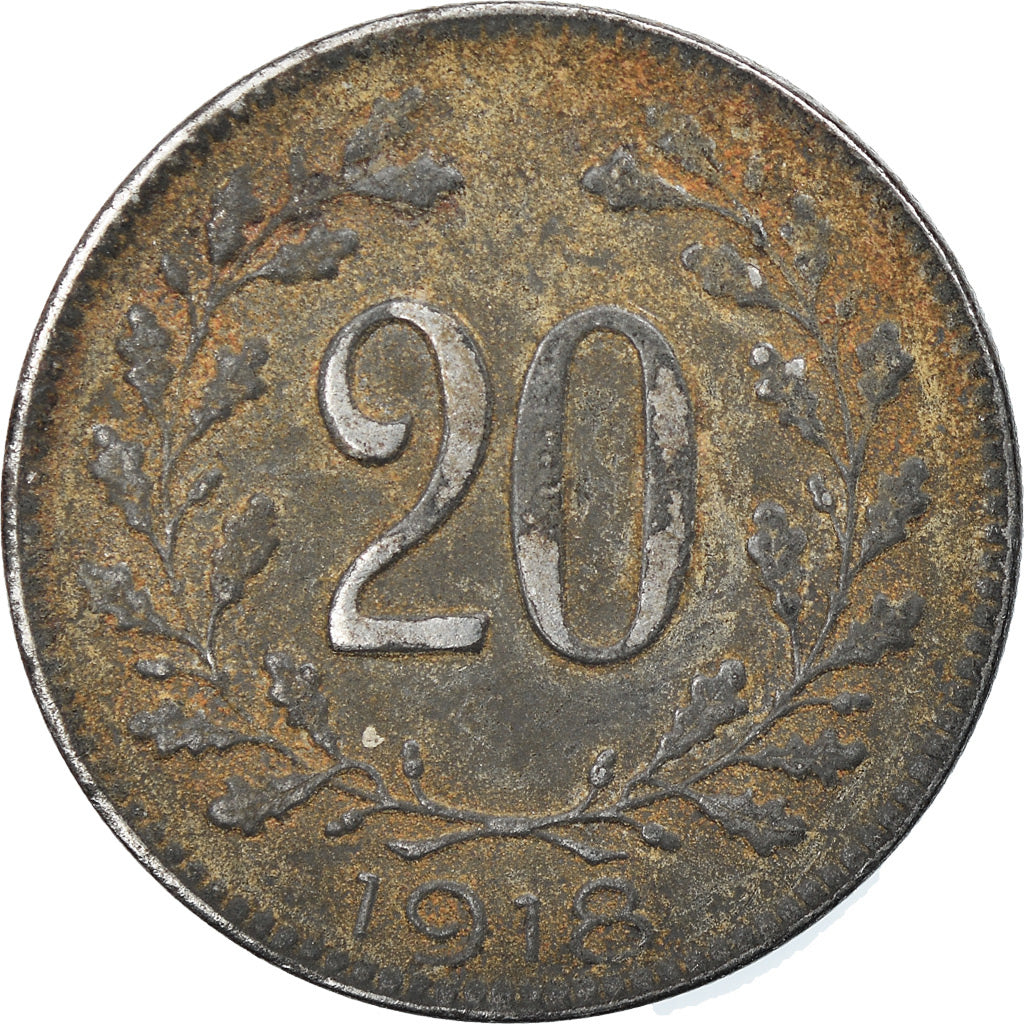 Coin, Hungary, 20 Fillér, 1918, EF(40-45), Iron, KM:498