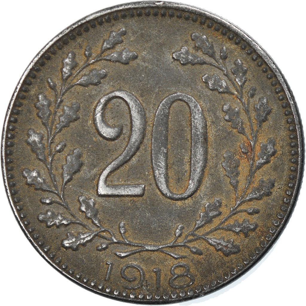Coin, Hungary, 20 Fillér, 1918, EF(40-45), Iron, KM:498