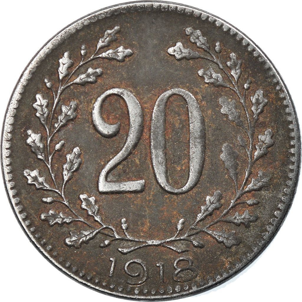 Coin, Hungary, 20 Fillér, 1918, EF(40-45), Iron, KM:498