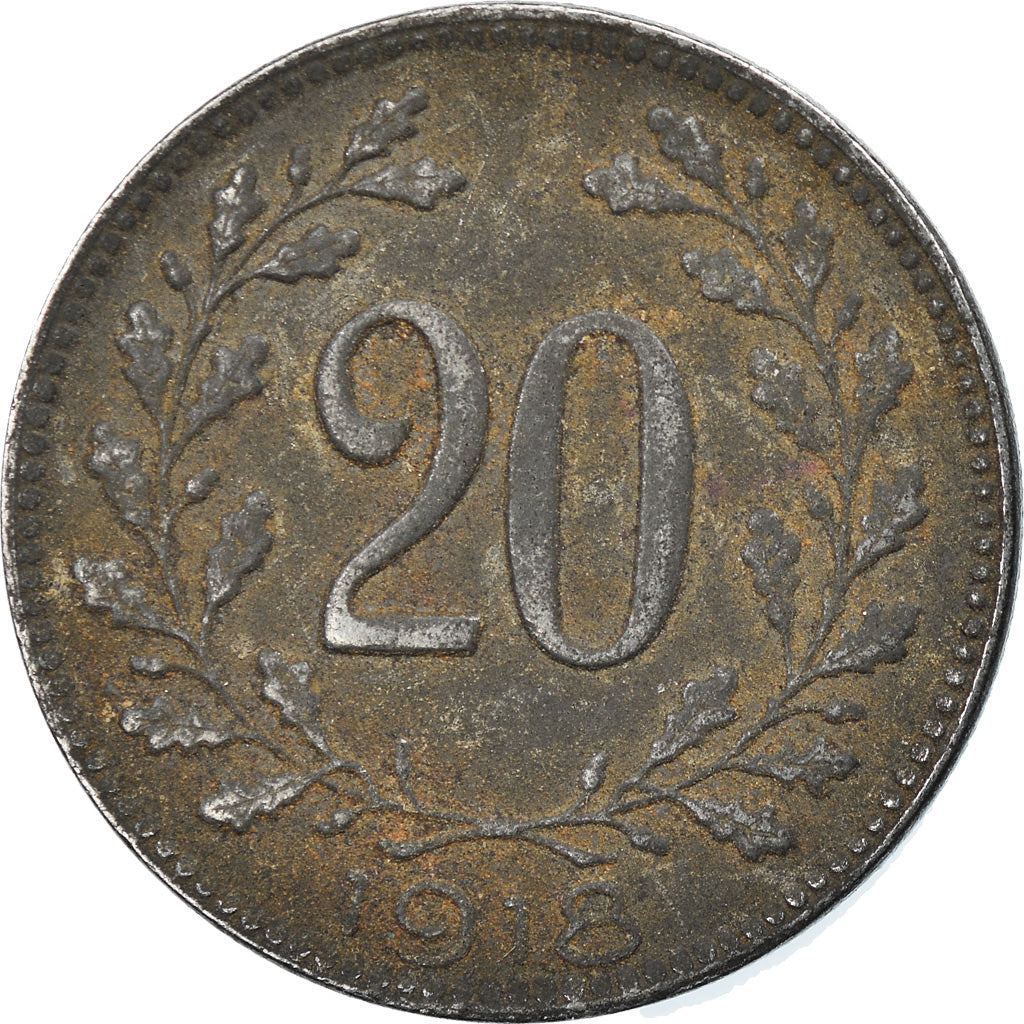Coin, Hungary, 20 Fillér, 1918, EF(40-45), Iron, KM:498