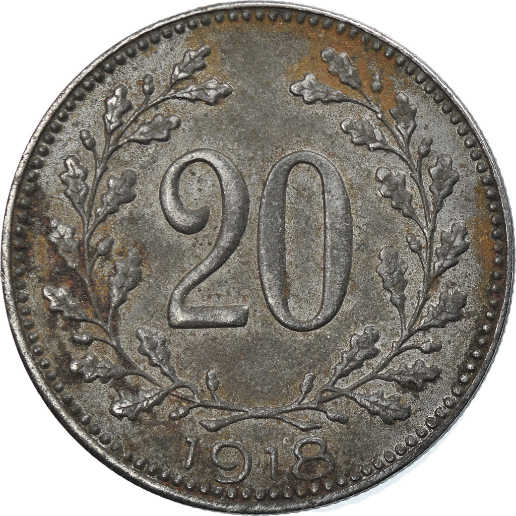 Coin, Hungary, 20 Fillér, 1918, EF(40-45), Iron, KM:498