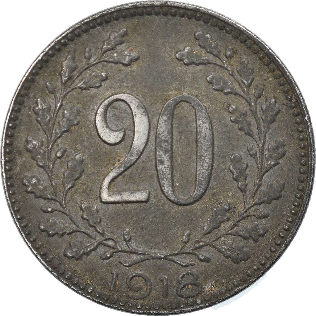 Coin, Hungary, 20 Fillér, 1918, EF(40-45), Iron, KM:498