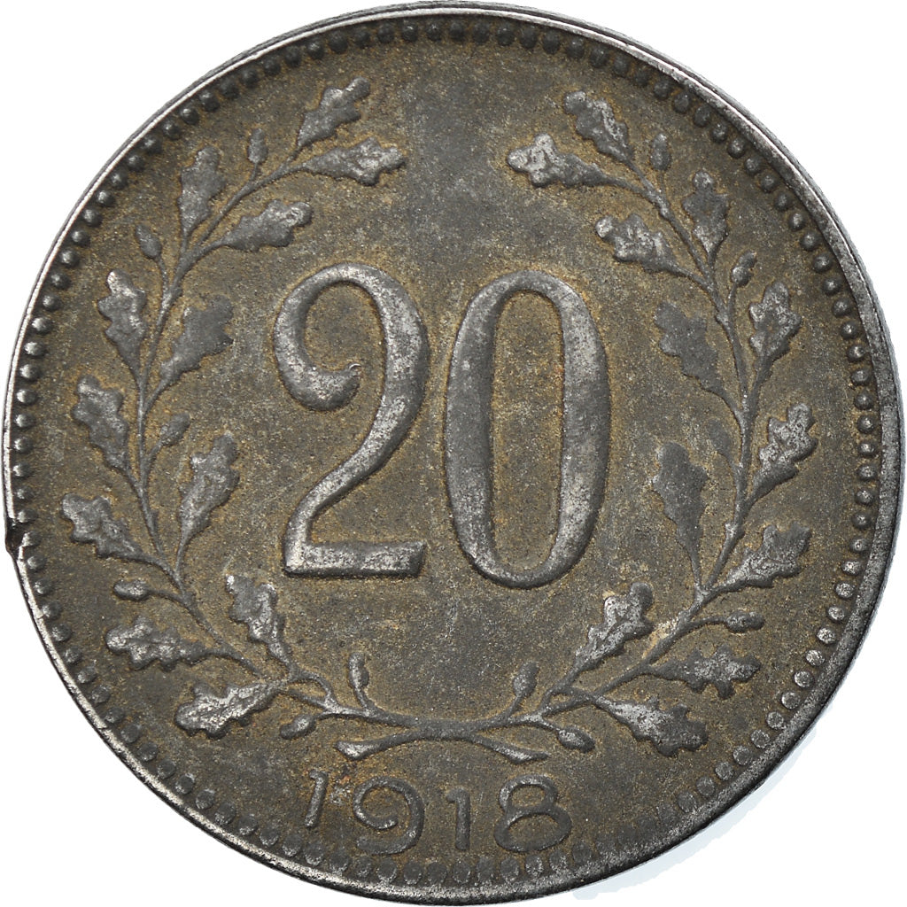 Coin, Hungary, 20 Fillér, 1918, EF(40-45), Iron, KM:498