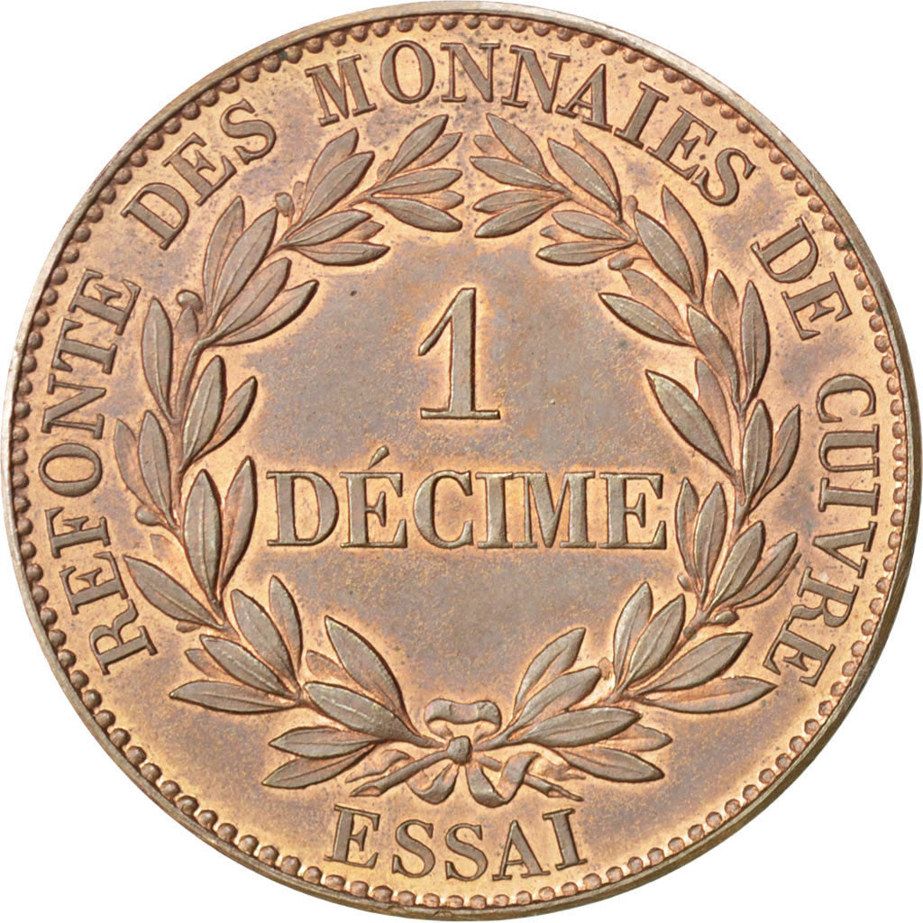 Coin, France, Decime, 1840, MS(60-62), Bronze, Gadoury:212