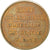 Moneda, Francia, 1/2 Franc, MBC, Bronce